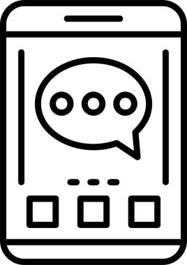 Yorum web simgesi basit illüstrasyon