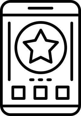 yıldız web simgesi, vektör çizim