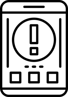 Uyarı web simgesi basit illüstrasyon