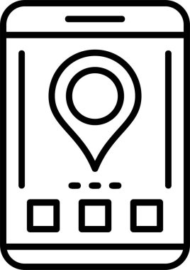 konum pin simgesi, vektör illüstrasyonu basit tasarım