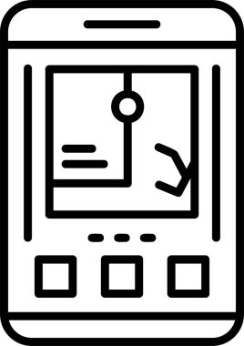 GPS web simgesi, basit illüstrasyon