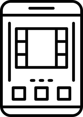 Video web simgesi, basit illüstrasyon