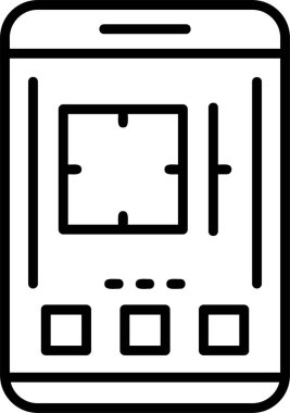 kamera düz simgesi, vektör illüstrasyonu