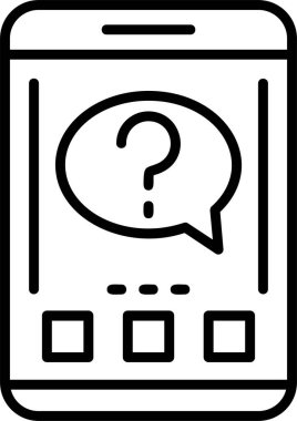 Soru Web simgesi basit illüstrasyon