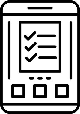 Kontrol listesi. Web simgesi basit illüstrasyon 