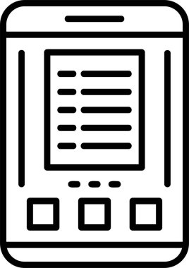 düz simge listesi, vektör illüstrasyonu