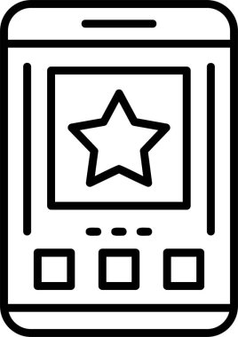 yıldız web simgesi, vektör çizim