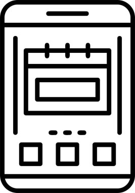 Takvim web simgesi, vektör çizim 