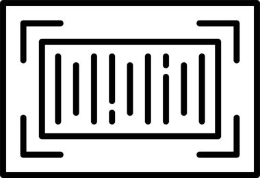 Bir barkodun vektör illüstrasyonu