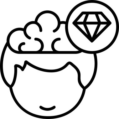 Elmas. Web simgesi basit illüstrasyon