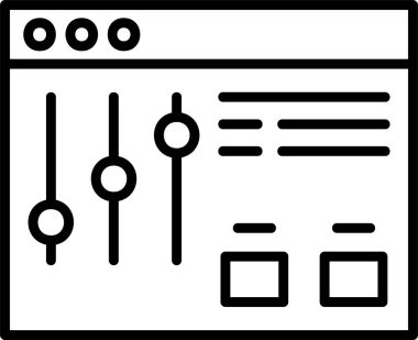 Filtre ağ simgesi basit illüstrasyon
