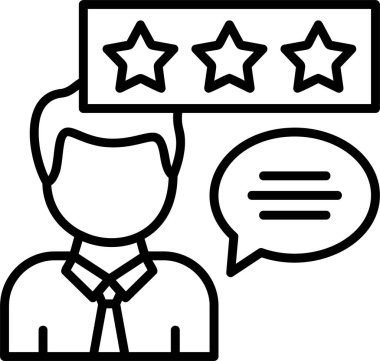 Reyting. Web simgesi basit illüstrasyon