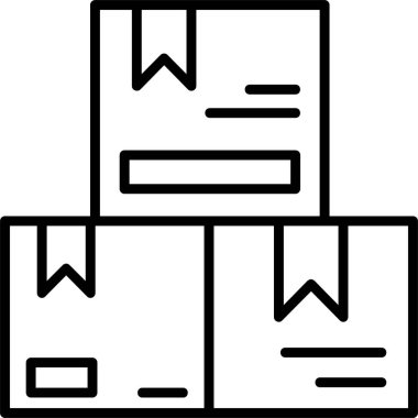 kutu kargo lojistik simgesi