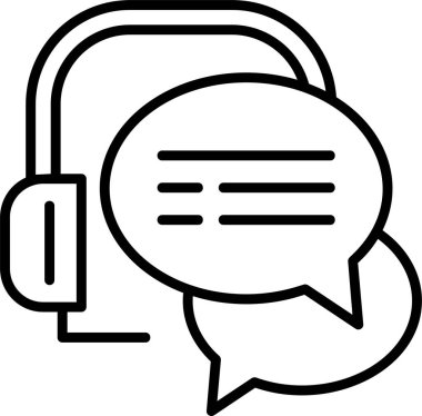 Canlı Sohbet web simgesi basit illüstrasyon