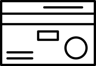 Taslak biçiminde banka kartı simgesi