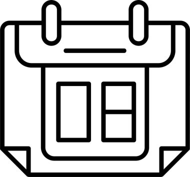 Takvim web simgesi, vektör çizim 