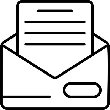 e- posta web simgesi, vektör illüstrasyonu