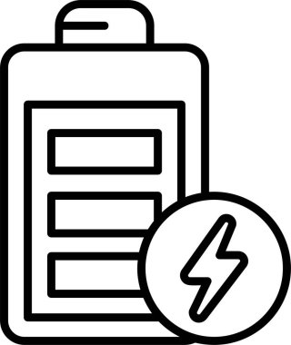 pil tam simge vektör çizimi     