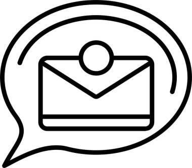 Yeni e- posta web simgesi basit illüstrasyon