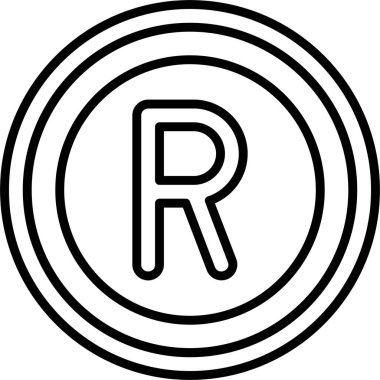 Güney Afrika Rand ikon vektör illüstrasyonu