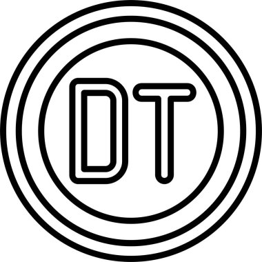 Tunus Dinar ikon vektör illüstrasyonu