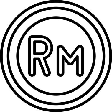 Malezya Ringgit simge vektör illüstrasyonu