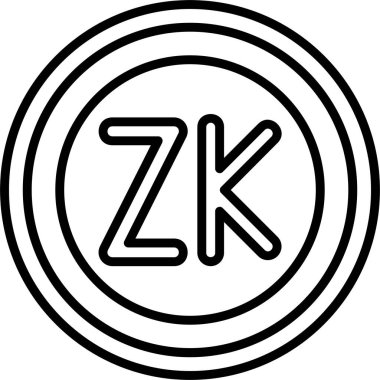 Zambiya Kwacha simge vektör illüstrasyonu