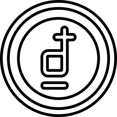 Vietnamca Dong simgesi vektör illüstrasyonu