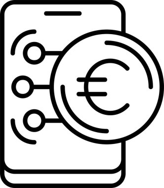 Euro simgesi vektör çizim
