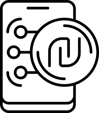 İsrail Shekel para birimi simgesi, vektör illüstrasyonu