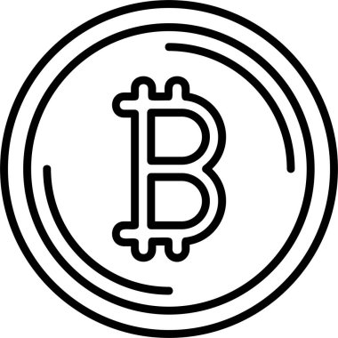 Bitcoin simgesi, basit vektör illüstrasyonu
