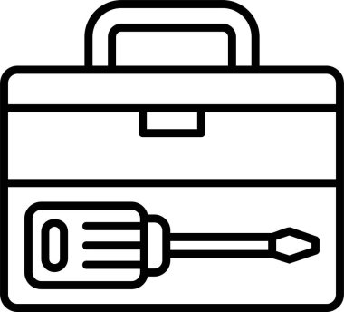 çanta kutusu simgesi ana hat biçiminde