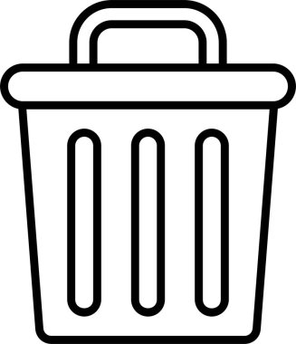 Çöp Ağı simgesi, basit illüstrasyon