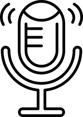 Podcast web simgesi, basit illüstrasyon