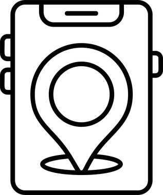 konum pin simgesi, vektör illüstrasyonu basit tasarım
