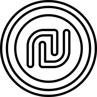 İsrail Shekel para birimi simgesi, vektör illüstrasyonu