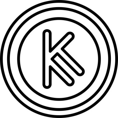 Kenya Şilin ikon vektör illüstrasyonu