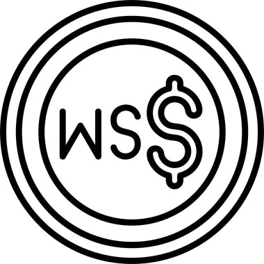 Samoan Tala simge vektör illüstrasyonu