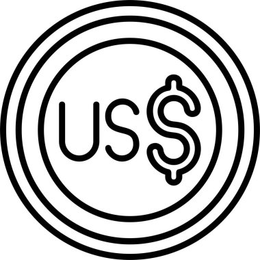  Tuvaluan Doları ikon vektör çizimi