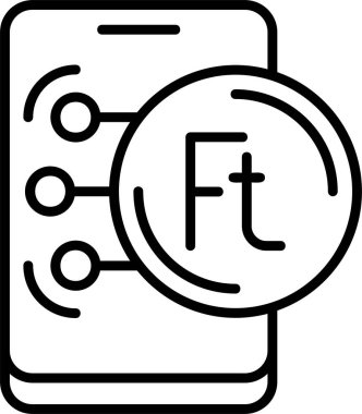 Macar Forint para birimi simgesi, vektör illüstrasyonu