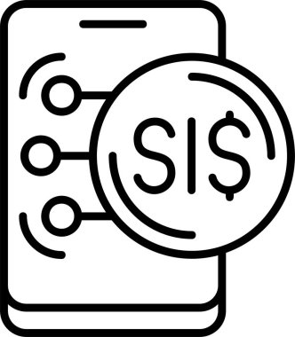  Solomon Adaları Dolar ikon vektör illüstrasyonu