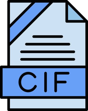 CIF dosya biçimi, web simgesi, vektör illüstrasyonu