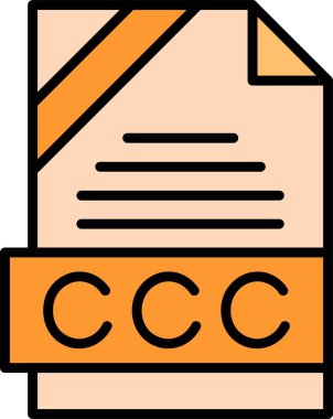 CCC dosya biçimi, web simgesi, vektör illüstrasyonu