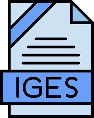 IGES dosya biçimi, web simgesi, vektör illüstrasyonu