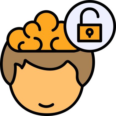 Web simgesinin kilidini aç basit illüstrasyon