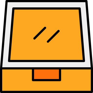  Dosya Çekmecesi Web simgesi vektör çizimi 