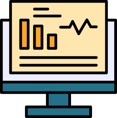 bilgisayar izleme simgesi, vektör illüstrasyonu