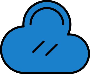 Bulut. Web simgesi basit illüstrasyon