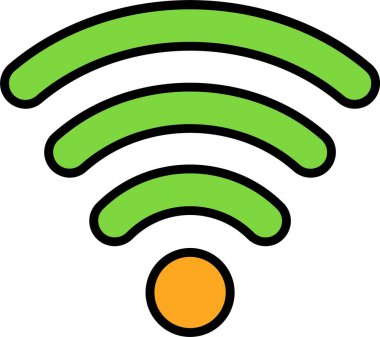 wifi sinyal simgesi, vektör illüstrasyonu