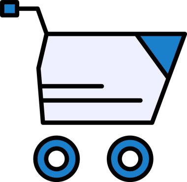 El arabası. Web simgesi basit illüstrasyon